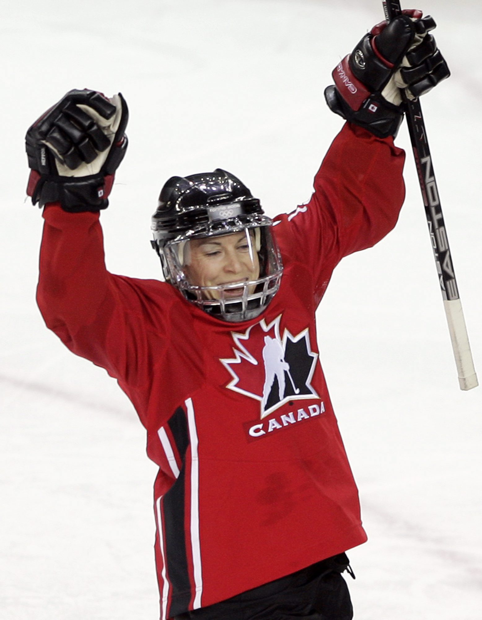 Canada's Jayna Hefford celebrates her goal