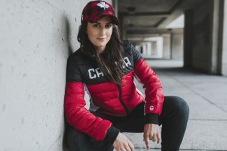 Kelsey Serwa wears Hudson's Bay PyeongChang 2018 Olympic and Paralympic Collection