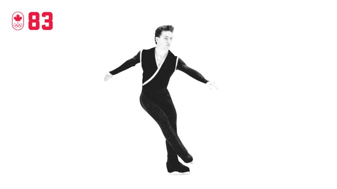 100-countdown-83-hor As reigning world champion, Elvis Stojko was a favourite for gold at Nagano 1998. But that was before he developed a groin injury for which he couldn’t take painkillers. When something snapped on an early jumping pass, he adjusted his free skate on the fly and secured his second straight Olympic silver. BE RESILIENT
