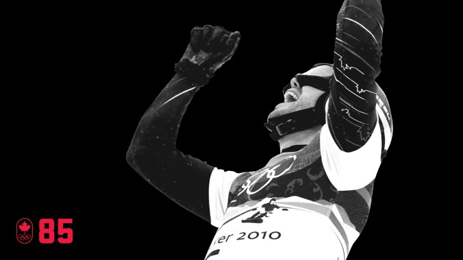 100-countdown-85-hor Snowboarder Jasey-Jay Anderson had won everything there was to win except an Olympic medal. That changed on a wet and foggy day at Vancouver 2010. In his fourth Olympic appearance, the “old man” of the sport was barely visible as he overcame a deficit to win parallel giant slalom gold. BE DETERMINED