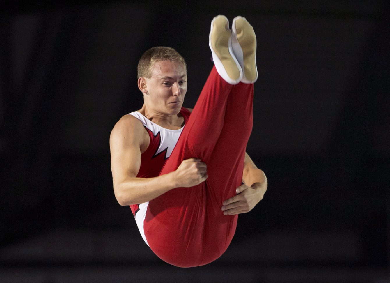 Team Canada - Keegan Soehn performs in the men's individual trampoline at the Toronto 2015 Pan Am Games