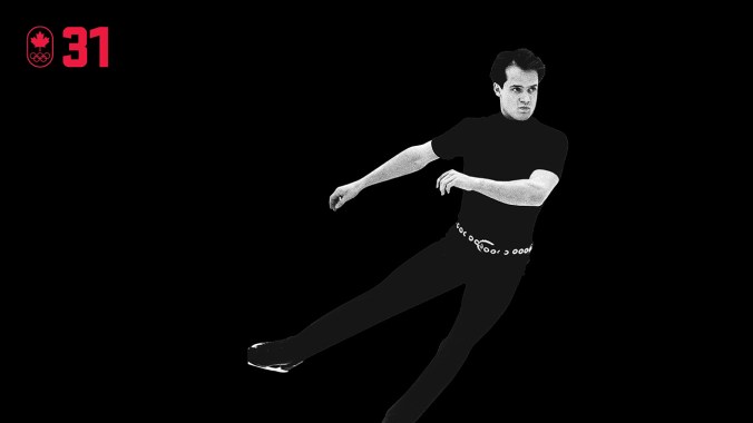 100 COUNTDOWN 31 HOR In his last amateur performance, Kurt Browning skated for pride instead of the podium at Lillehammer 1994. After a disastrous short program, he’d said “sorry” to Canada and that he needed a hug. Fans sent him nearly 2000 faxes of support, including one with two arms outstretched. He responded with one of the most iconic free skates ever. BE GRACEFUL