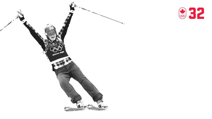 100 COUNTDOWN 32 HOR Marielle Thompson was unbeatable at Sochi 2014, winning all of her heats to advance to the Big Final in women’s ski cross. She crossed the line just ahead of teammate Kelsey Serwa, giving her the gold to highlight a season that included her second career Crystal Globe as overall World Cup champion. BE STRONG