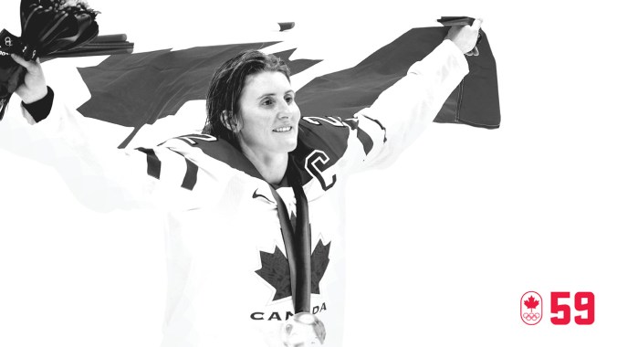 100 COUNTDOWN 59 HOR As the leading scorer at Salt Lake City 2002, Hayley Wickenheiser won the first of her back-to-back Olympic MVP awards. A year later she became the first woman to score a goal in a men’s pro hockey league, but continued to encourage young girls to get on the ice to further the women’s version of the game. She retired with four Olympic gold medals. BE INCLUSIVE