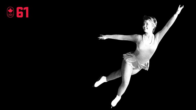 100 COUNTDOWN 61 HOR On the eve of the 1969 World Championships, figure skater Karen Magnussen was in a wheelchair with stress fractures in both legs. Doctors said if she skated, she might not walk again. That spurred a brilliant comeback, including her silver medal at Sapporo 1972 and a world title a year later. BE RESILIENT