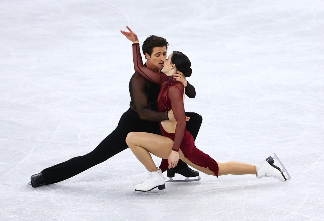 Tessa and Scott during a routine