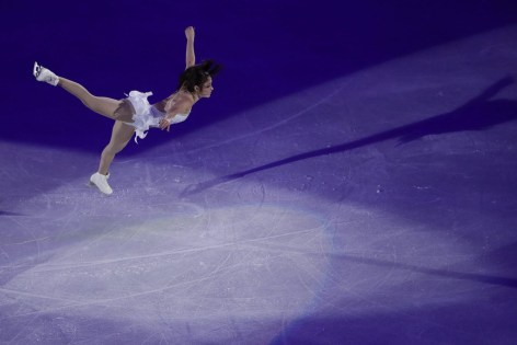 Kaetlyn Osmond of Canada performs during the figure skating exhibition gala in the Gangneung Ice Arena at the 2018 Winter Olympics in Gangneung, South Korea, Sunday, Feb. 25, 2018. (AP Photo/Felipe Dana)