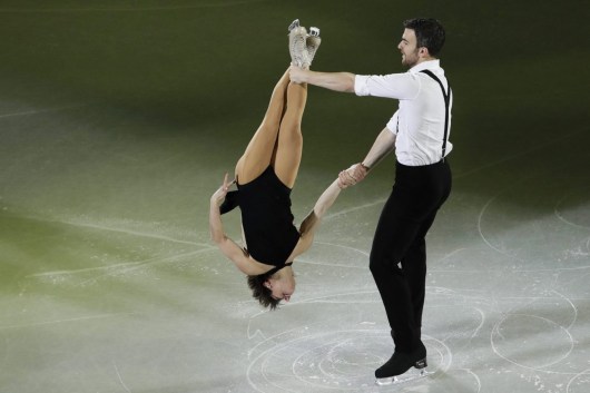 Pyeongchang Olympics Figure Skating Gala Meagan Duhamel and Eric Radford of Canada perform during the figure skating exhibition gala in the Gangneung Ice Arena at the 2018 Winter Olympics in Gangneung, South Korea, Sunday, Feb. 25, 2018. (AP Photo/Felipe Dana)