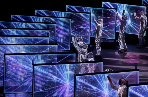 Dancers perform during the closing ceremony of the 2018 Winter Olympics in Pyeongchang, South Korea, Sunday, Feb. 25, 2018. (AP Photo/Chris Carlson)