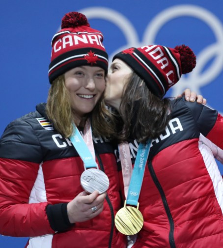 Team Canada - Kelsey Serwa (R), Brittany Phelan, PyeongChang 2018 Team Canada Kelsey Serwa Brittany Phelan PyeongChang 2018