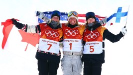 Team Canada PyeongChang 2018 Laurie Blouin slopestyle podium