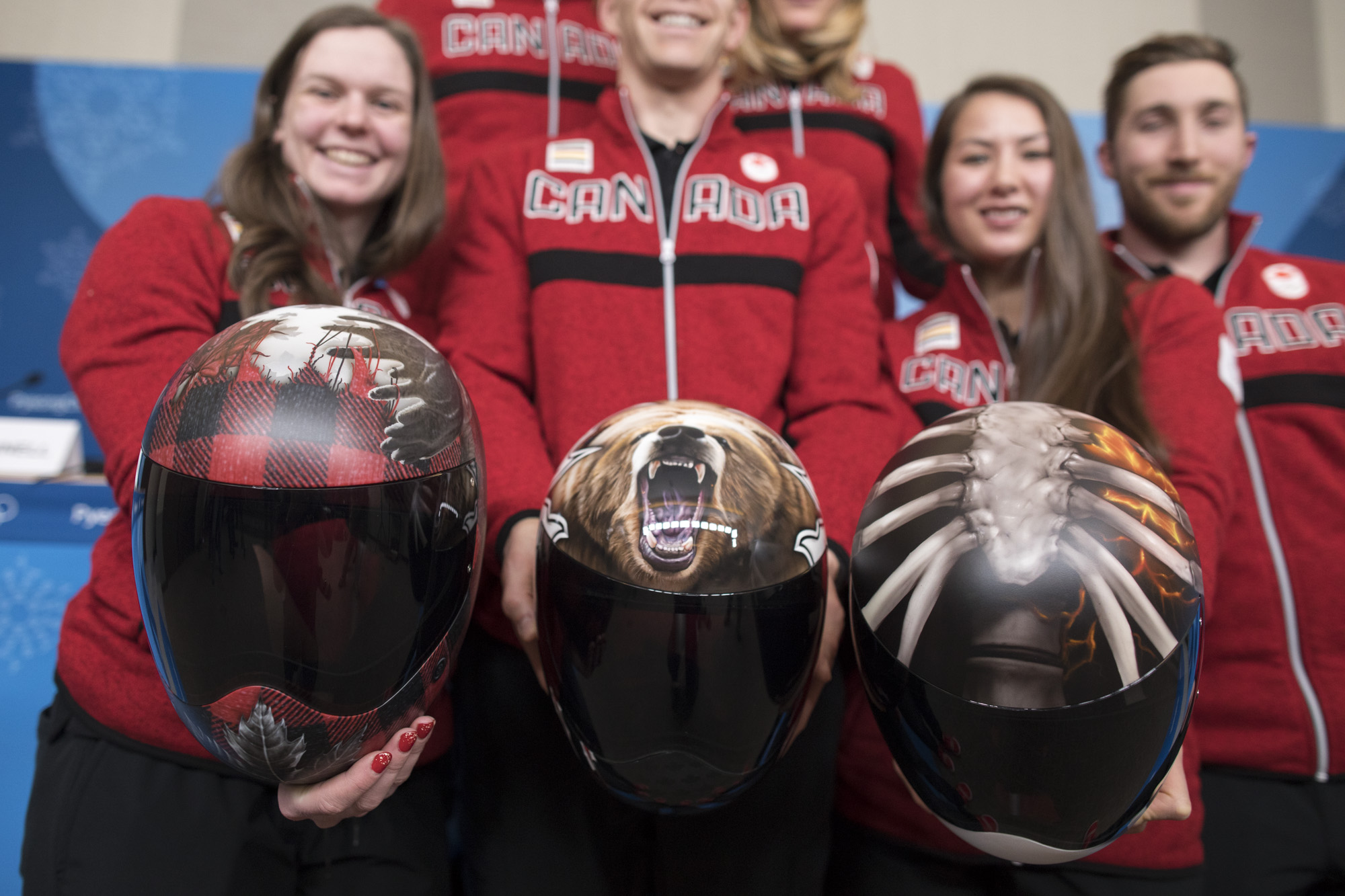 Team Canada PyeongChang 2018 Skeleton Helmets