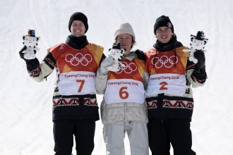 Team Canada PyeongChang 2018 Max Parrot Mark McMorris podium