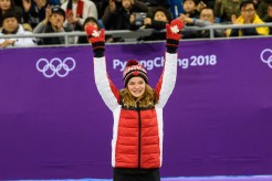 Kim Boutin wins bronze during the Short Track Speed Skating Women's 1500m of the PyeongChang 2018 Winter Olympic Games at Gangneung Ice Arena on February 17, 2018 in Gangneung, South Korea (Photo by Vincent Ethier/COC)