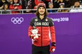 Samuel Girard Win gold during the Short Track Speed Skating Men's 1000m of the PyeongChang 2018 Winter Olympic Games at Gangneung Ice Arena on February 17, 2018 in Gangneung, South Korea (Photo by Vincent Ethier/COC)