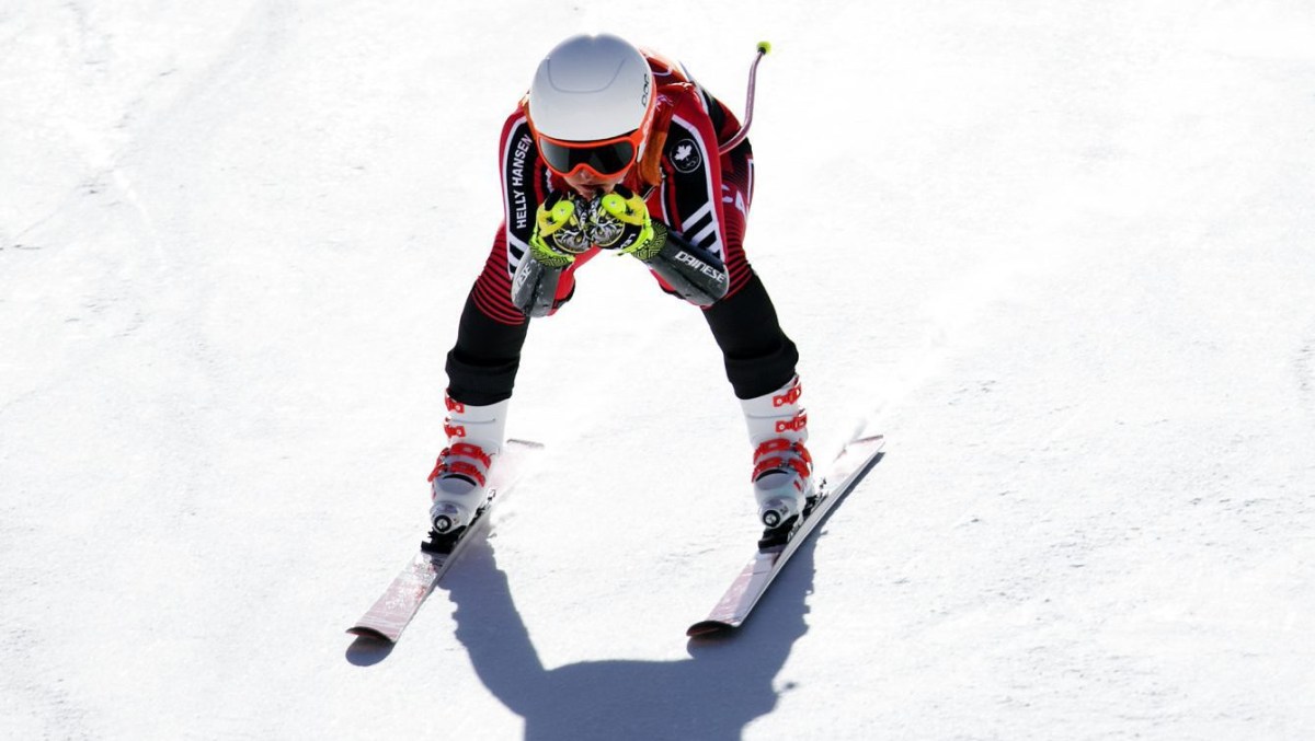 Valerie Grenier competing at the PyeongChang 2018 Olympic games