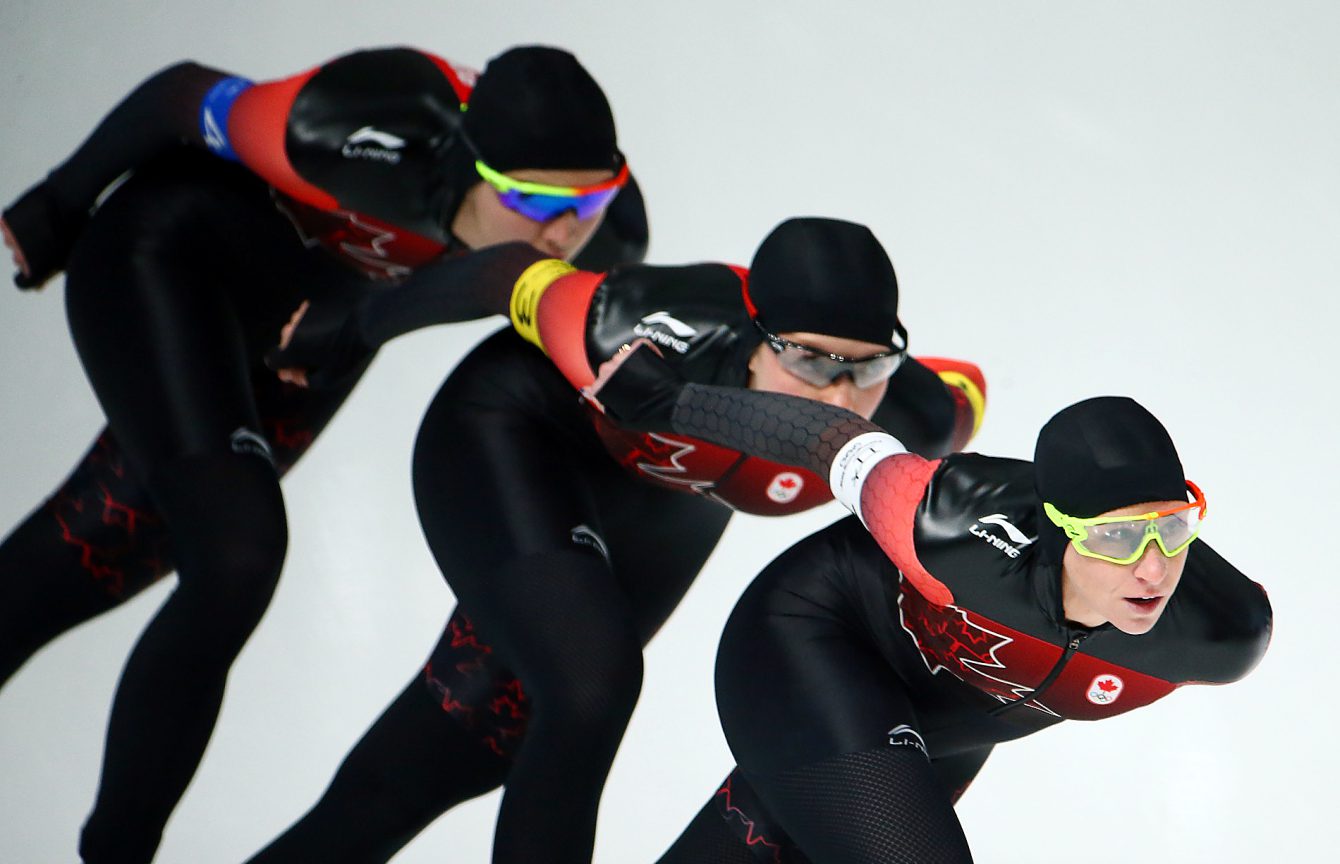 Team Canada Ivanie Blondin Josie Morrison Isabelle Weidemann PyeongChang 2018