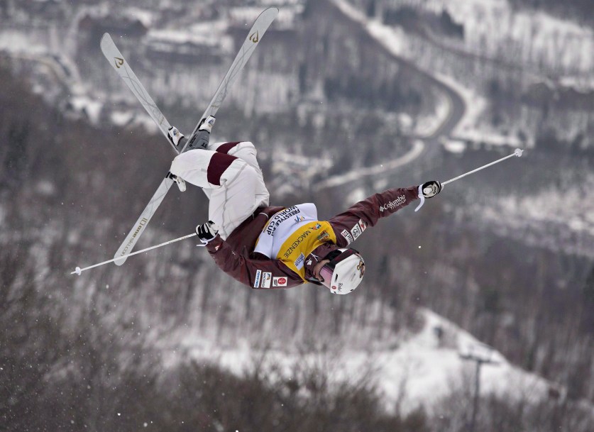 Mikael Kingsbury executing aerial flip