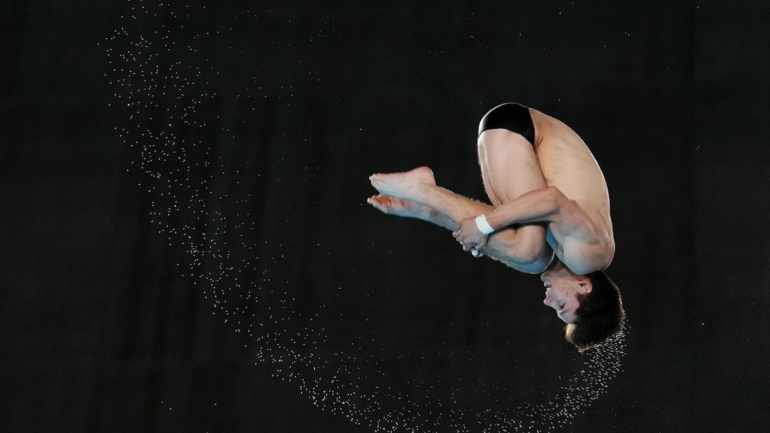 Team Canada’s Nathan Zsombor-Murray competes in men's 10m diving at the 2024 Paris Olympic Games in France on Saturday, August 10, 2024.