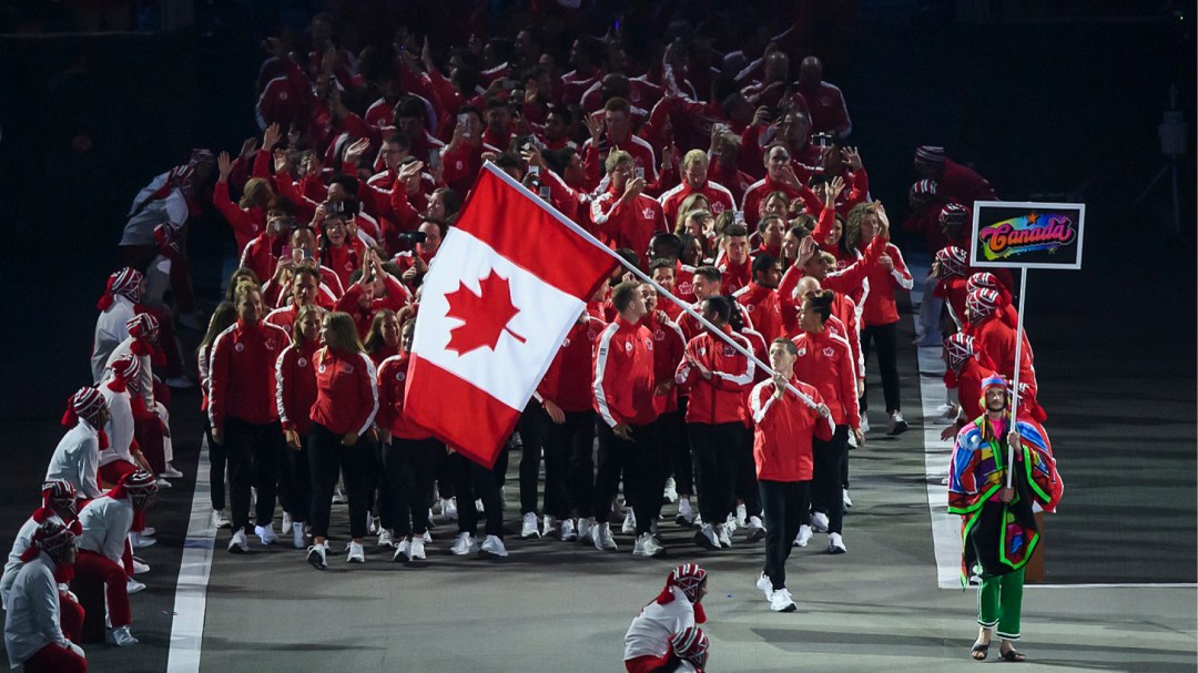 Canadian athletes are introduced at Lima 2019