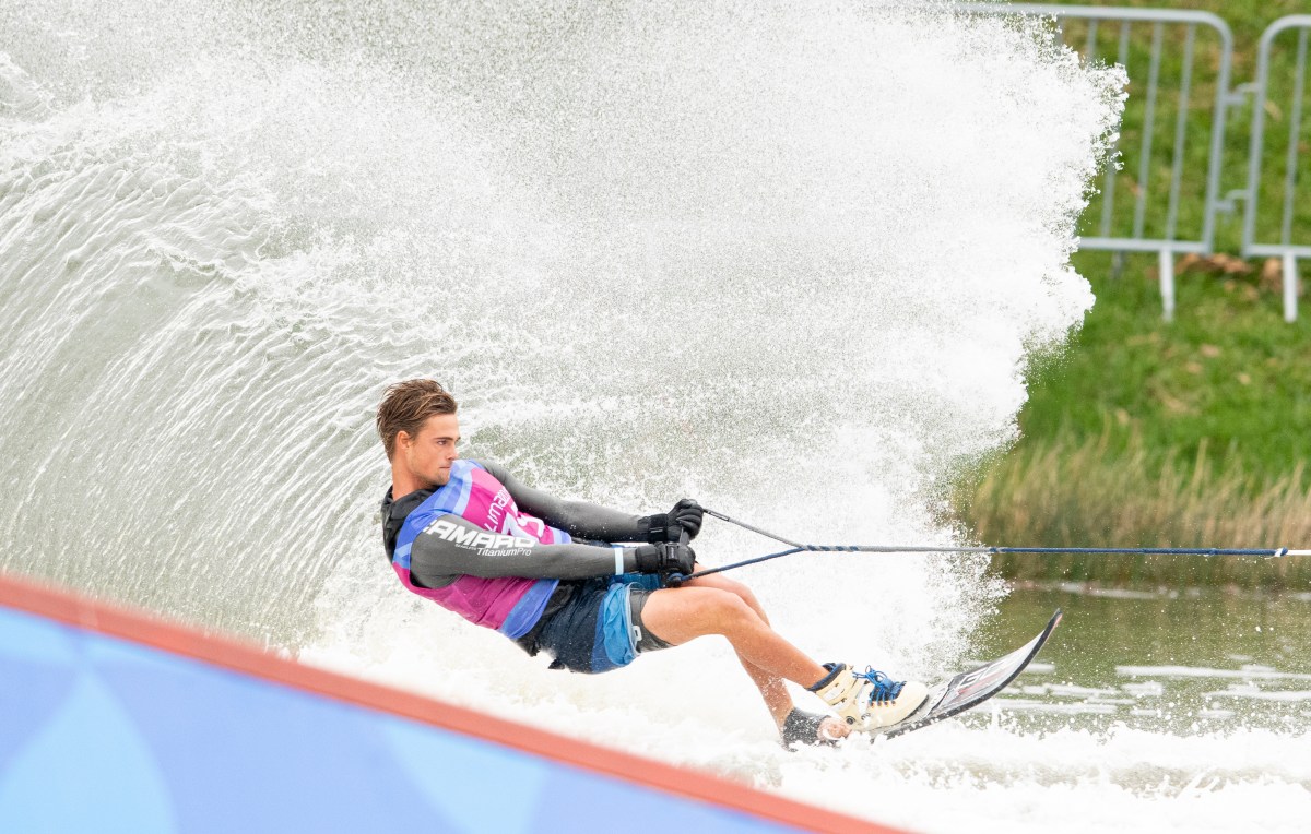 waterskier on a wave