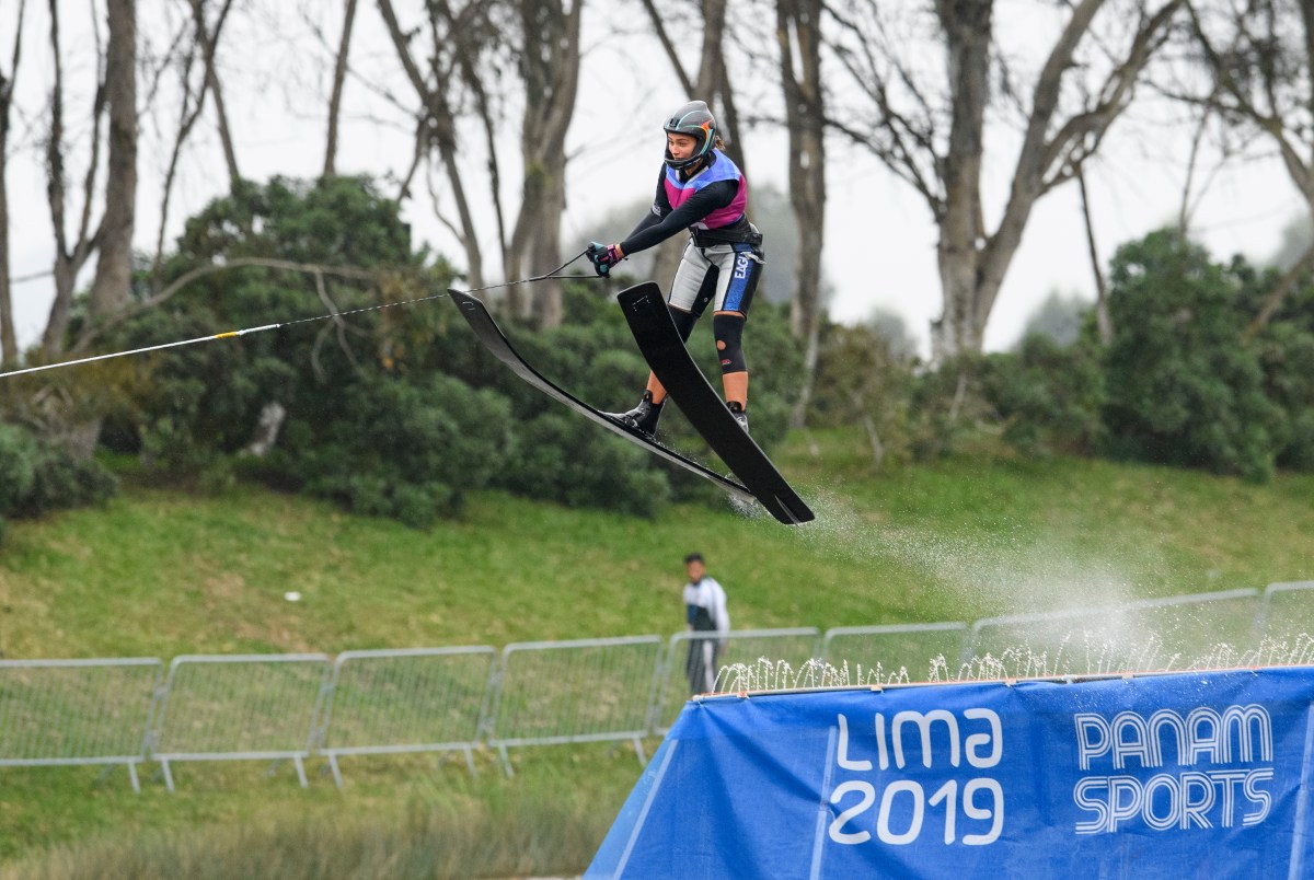 waterskier in the air