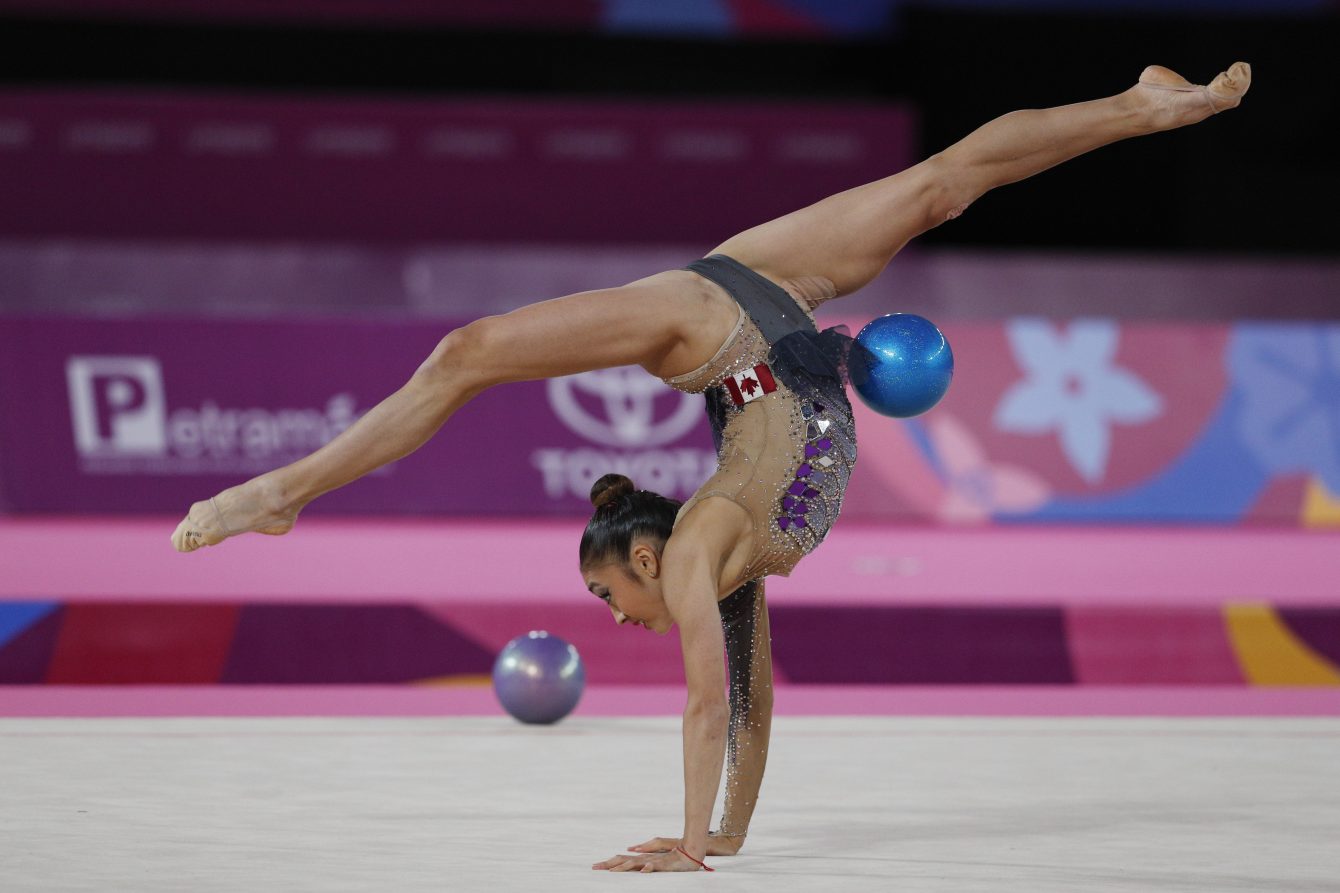 Katherine competes in Ball at Lima 2019