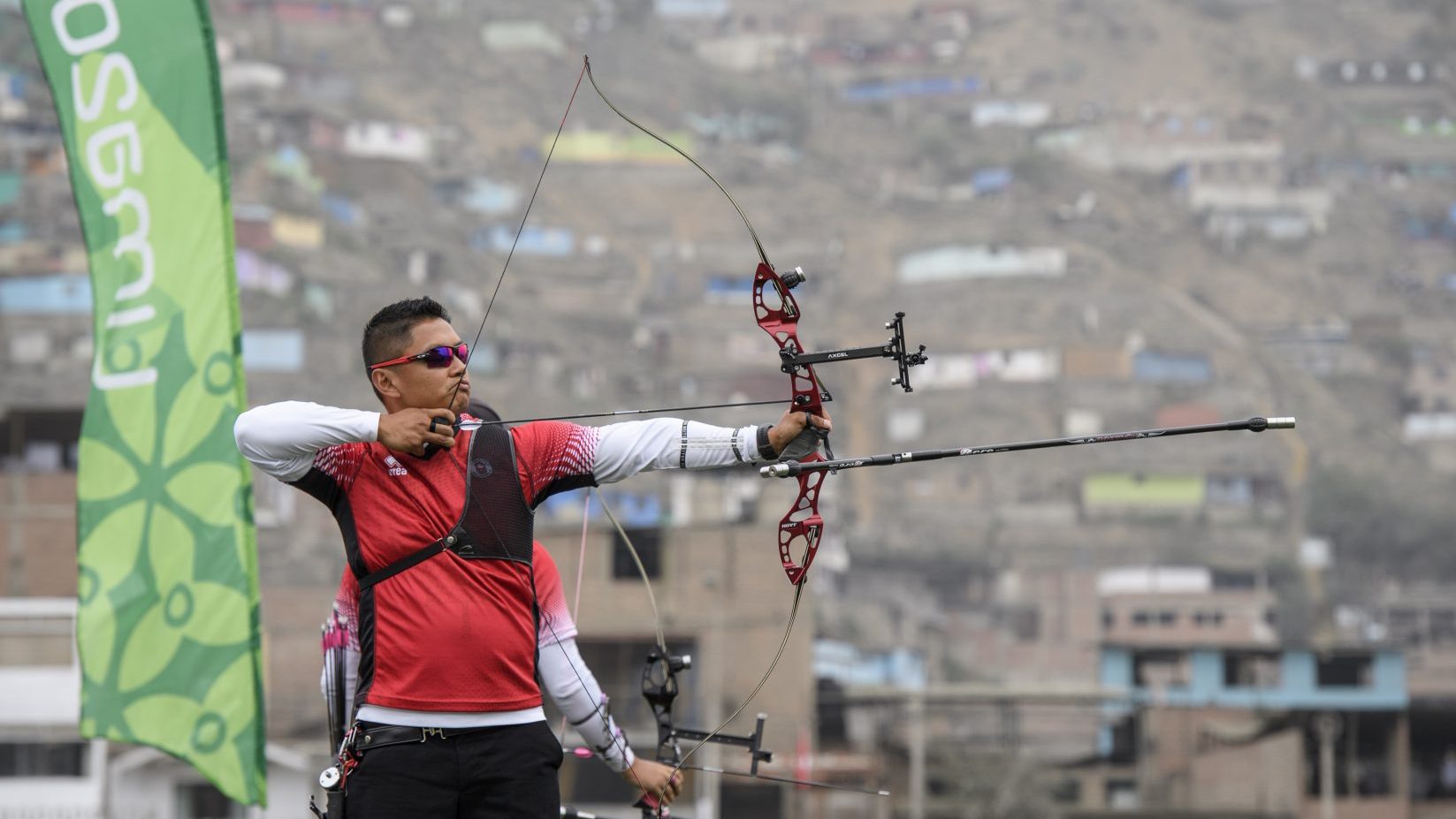 Crispin Duenas competes in archery at Lima 2019 