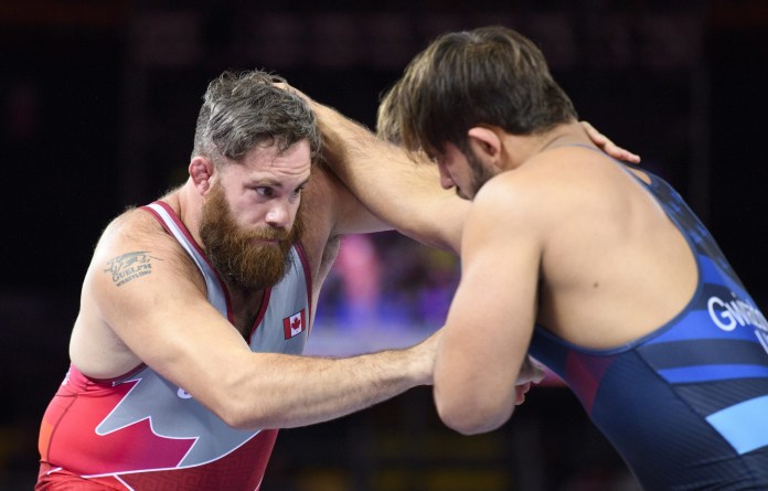 two wrestlers