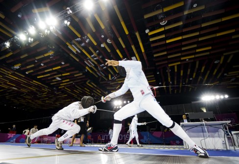 two fencers