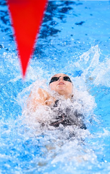 swimmer doing backstroke