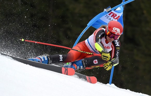 Marie-Michele Gagnon competes in alpine skiing