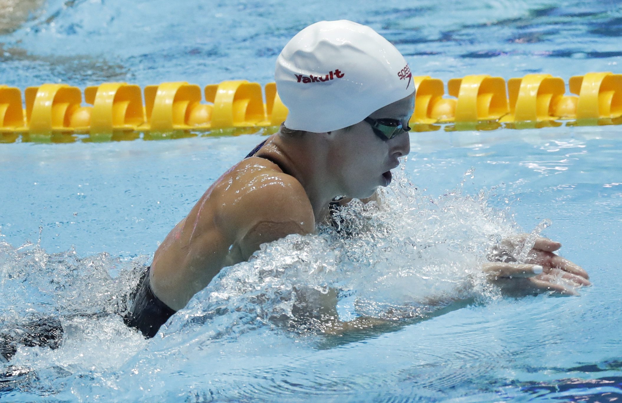 Sydney Pickrem mid-race