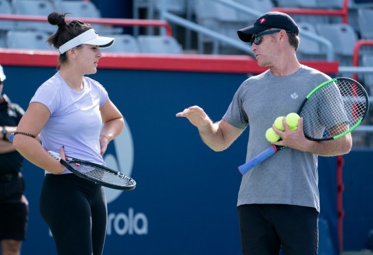 Bianca Andreescu with her coach