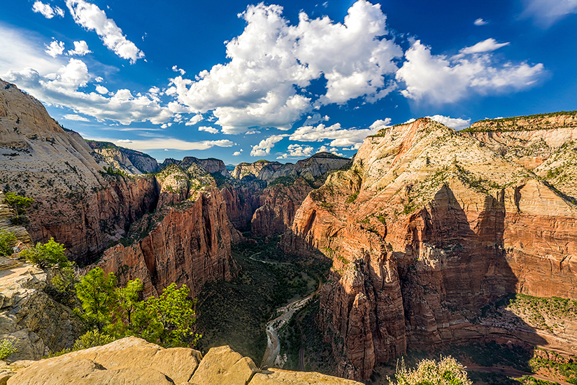 Aerial view of Zions park