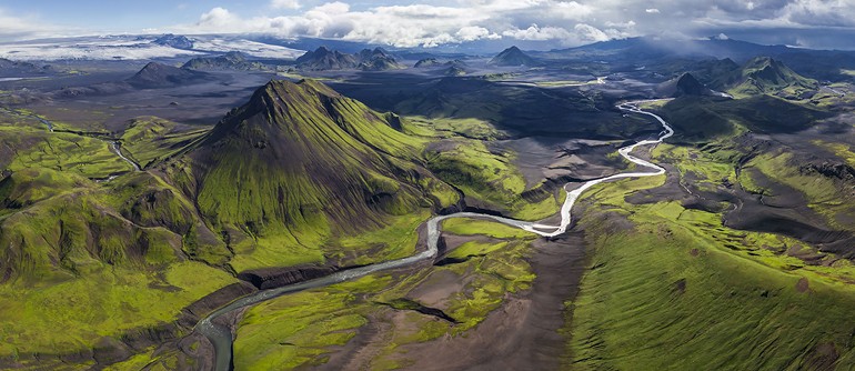 Aerial view of Fjallabak