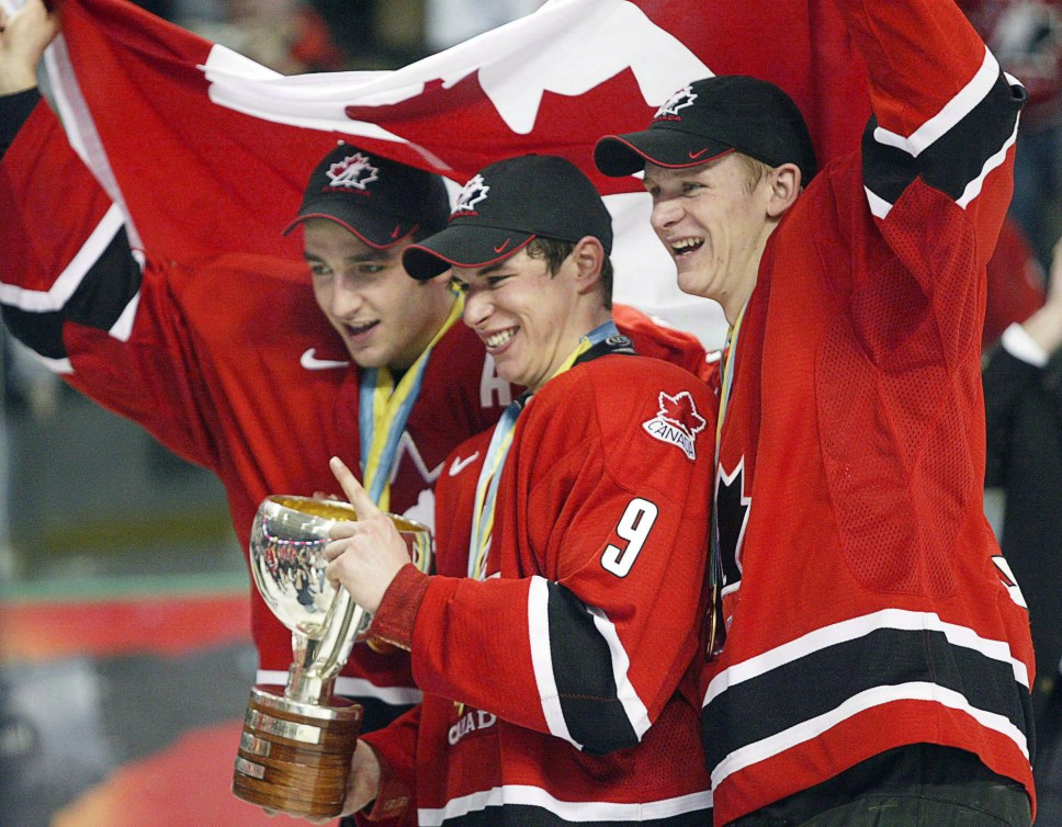 Team Canada players celebrating
