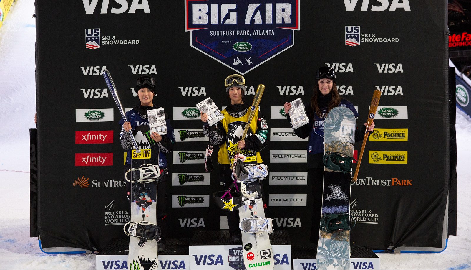 Snowboard Finals 2019 Visa Big Air presented by Land Rover at SunTrust Park, Atlanta. Brooke Voigt won bronze in the women's competition on December 20th, 2019. Photo: U.S. Ski & Snowboard.