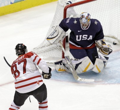 Sidney Crosby scores a goal