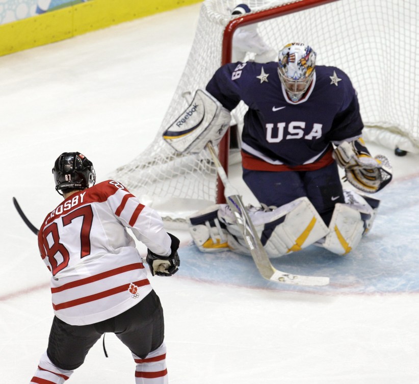 Sidney Crosby scores a goal
