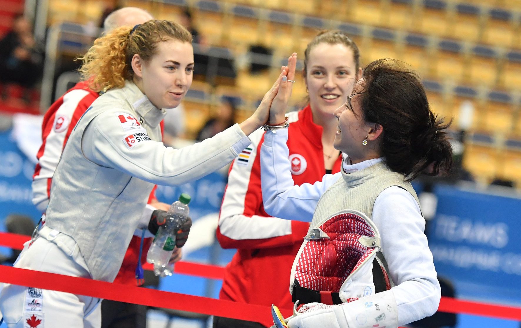 Canadian women qualify Canada for Tokyo 2020 in Women's Team Foil on Sunday Feb 23, 2020. (photo from Fencing Canada Twitter)