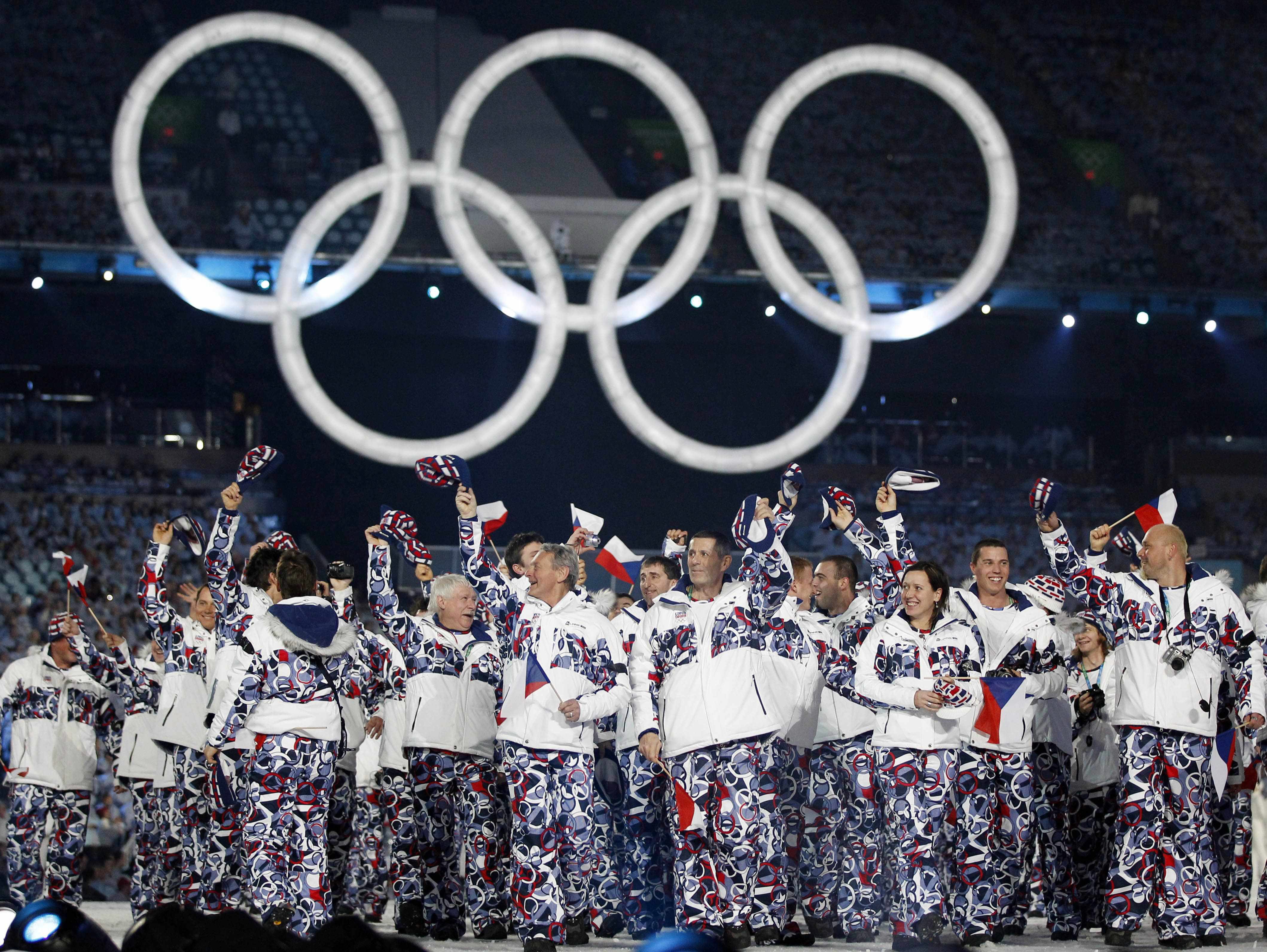 Czech Republic athletes during the opening ceremony for the Vancouver 2010 Olympics in Vancouver, British Columbia, Friday, Feb. 12, 2010.