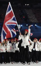 Shelley+Rudman+Olympics+Opening+Ceremony Shelley Rudman of Great Britain and Northern Ireland carries her national flag into the stadium during the Opening Ceremony of the 2010 Vancouver Winter Olympics at BC Place on February 12, 2010 in Vancouver, Canada.