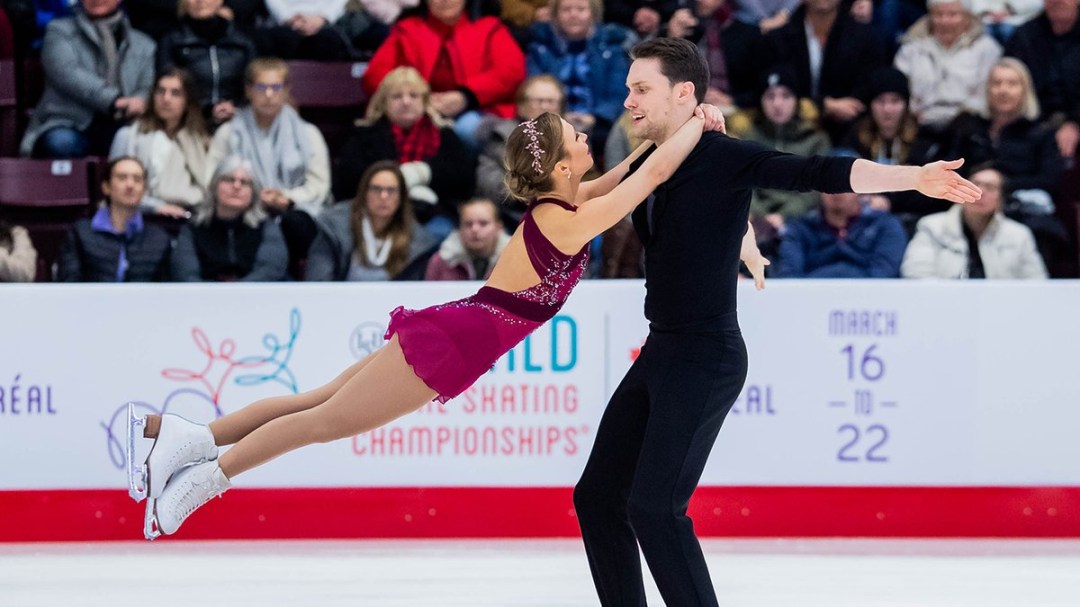 Kirsten Moore-Towers and Michael Marinaro compete at the ISU Four Continents Figure Skating Championships