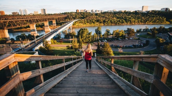 One of the stair paths at North Saskatchewan River Valley. Photo: exploreedmonton.com