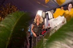 Silken Laumann poses for photographs with her plaque as she is inducted into Canada's Walk of Fame during an event in Toronto on Saturday, November 7, 2015.
