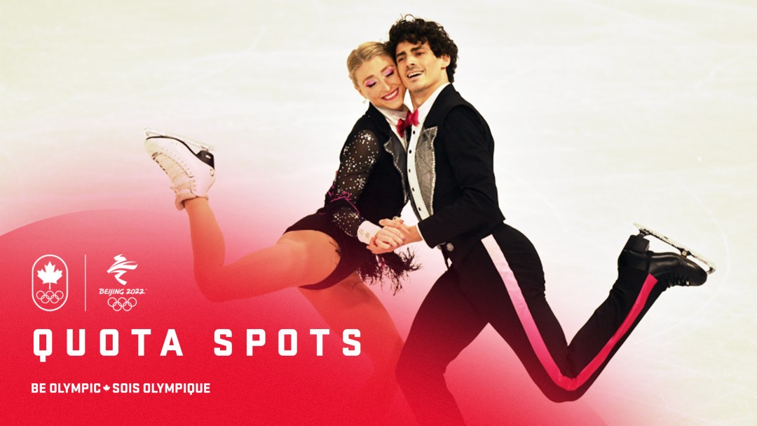 Team Canada quota spots graphic with two figure skaters