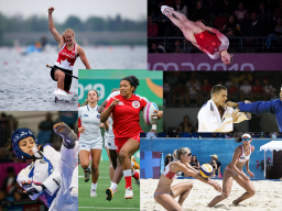 A collage of Team Canada athletes