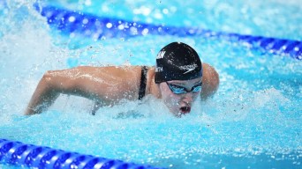 Rebecca Smith swims butterfly