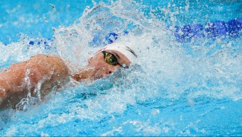 Ruslan Gaziev swims freestyle